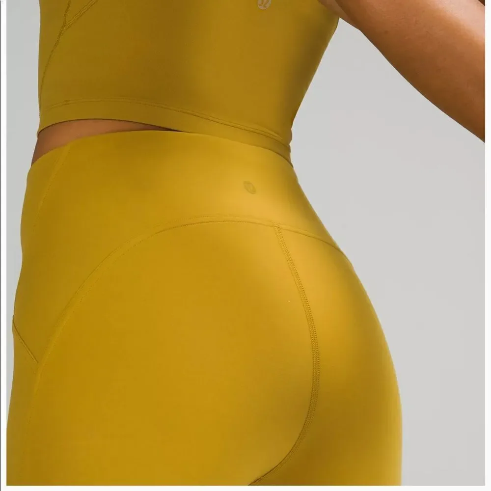 NWT New LULULEMON Instill HR High Rise Tight Legging Auric Gold AGLD 0